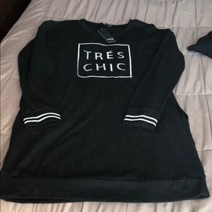 Très Chic black sweat dress